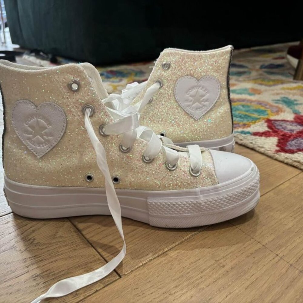 Sparkly wedding converse size womens 8